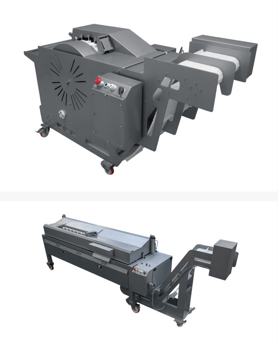 Poultry thigh and drum deboning with skinning machines Poultry thigh and drum deboning with skinning machines